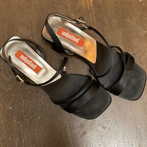 Unlisted Elegant Black Strappy Heels